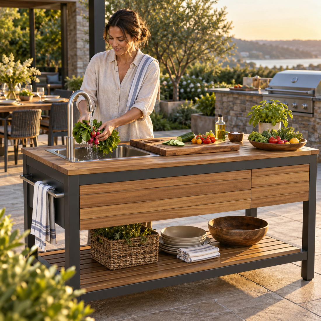 Why an Outdoor Prep Station With a Sink Can Change the Way You Entertain