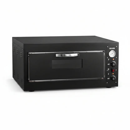 Pizza Oven Electric, 24" Commercial Countertop Pizza Oven, 842°F Max Temp, 4200W Indoor Pizza Maker with Thermometer, Dual Temp Control Knob, Even Heat Pizza Cooker for Restaurant and Home Use